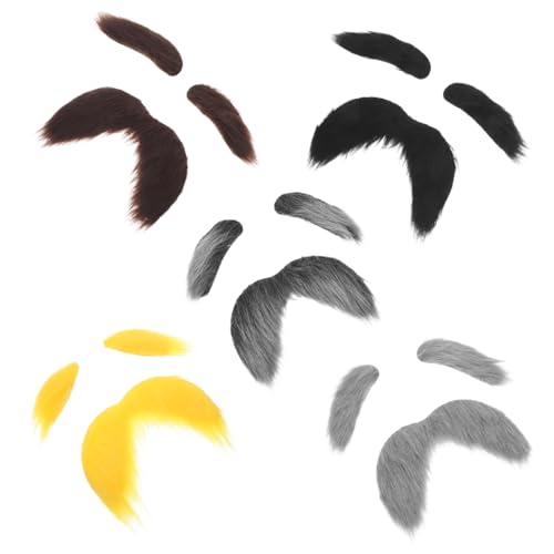 IMIKEYA 5 Sets Buschige Augenbrauen Falsche Bärte Und Schnurrbärte Falsche Augenbrauen Set Cosplay Requisiten Falscher Halloween Für Männer Halloween von IMIKEYA