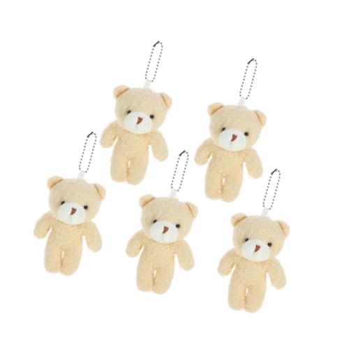 IMIKEYA 5 Stück Anhänger Plüsch Kleines Gelenk Gefülltes Plüsch Winziges Bär Plüschtier Kuscheltier Plüsch Kuscheltier Bär Mini Plüschtiere Plüsch Schlüsselanhänger Kleine Bärenpuppe Pp von IMIKEYA