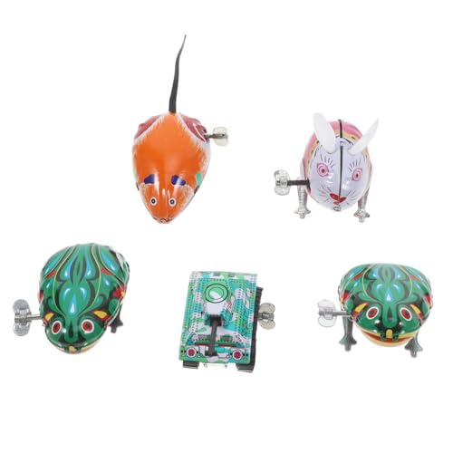 IMIKEYA 5 Stücke Aufziehspielzeug für Kinder Vintage Spielzeug Partygeschenke Hüpfspielzeug mit Frosch Schildkröte und Kaninchen für Feinmotorik und Kreativität ohne Batterie IMIKEYA 5 Stücke Aufziehspielzeug für Kinder Vintage Spielzeug Partygeschenke Hüpfspielzeug mit Frosch Schildkröte und Kaninchen für Feinmotorik und Kreativität ohne Batterie von IMIKEYA