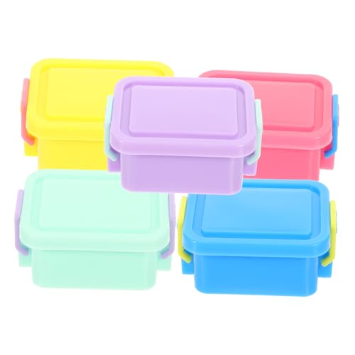 IMIKEYA 5 Stück Box Puppenhaus Aufbewahrungsbox Aufbewahrungsbehälter Boxen Miniatur Bin Puppenhaus Organizer Koffer Kleine Kleine Fächer Dekoration Puppenhaus Behälter Abs von IMIKEYA