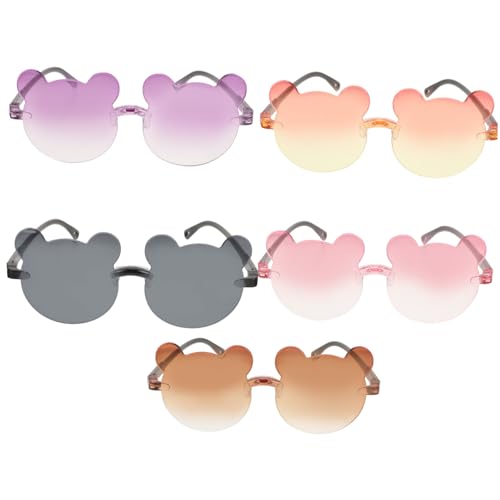 IMIKEYA 5 Stück Bunte Sonnenbrille Teiliges UV Schutz Leicht und für Partys Geburtstagsfeiern und Outdoor Aktivitäten Accessoires Rot Schwarz Orange und von IMIKEYA