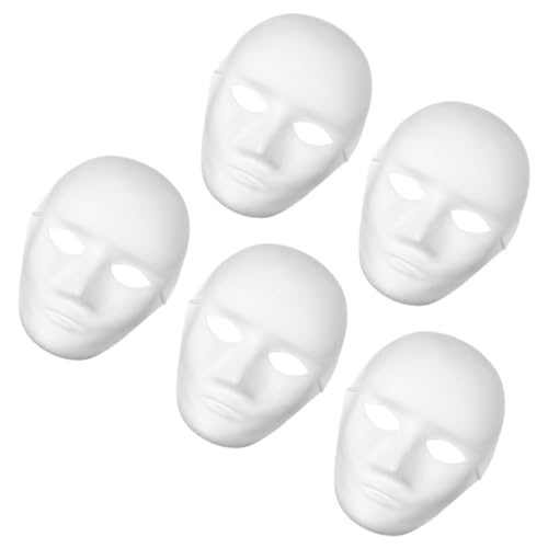 IMIKEYA 5 Stück Diy Leere Masken für Malen und Dekorieren Weiße Maske für Karneval Cosplay und Halloween Kreatives Bastelset für Kinderpartys IMIKEYA 5 Stück Diy Leere Masken für Malen und Dekorieren Weiße Maske für Karneval Cosplay und Halloween Kreatives Bastelset für Kinderpartys von IMIKEYA
