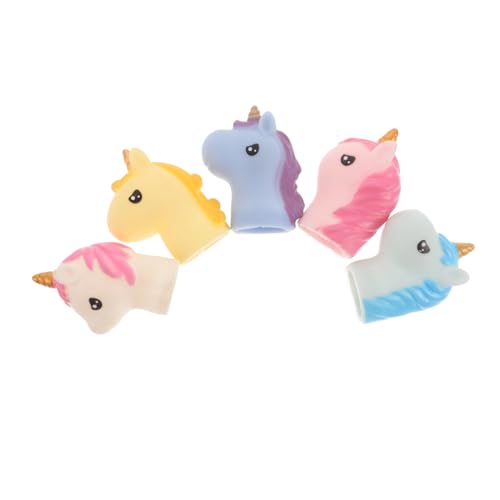 IMIKEYA 5 Stück Einhorn Handpuppe Klebriges Für Fingerpuppen Masse Pinata Einhorn Mini-Hand Fingerpuppen Für Nutztiere Plüschtier Fingerpuppe Komisches Zeug Vinyl von IMIKEYA