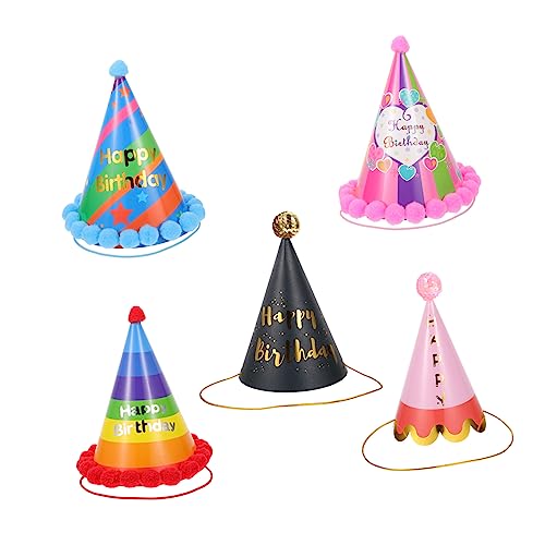 IMIKEYA 5 Stück Geburtstagshüte Hüte für Erwachsene und Party Requisiten Zufällige Designs für Unvergessliche IMIKEYA 5 Stück Geburtstagshüte Hüte für Erwachsene und Party Requisiten Zufällige Designs für Unvergessliche von IMIKEYA