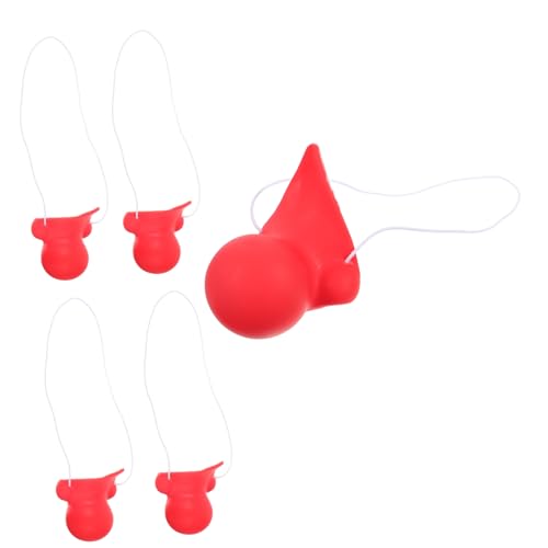 IMIKEYA 5 Stück Halloween-clownnase-vinylspielzeug Karneval Die Kostüm Gefälscht Tragbarer Zirkus Austauschbar Hoch Cosplay-Clown-Requisite Party Schaum Erwachsene Realistisch Rot von IMIKEYA