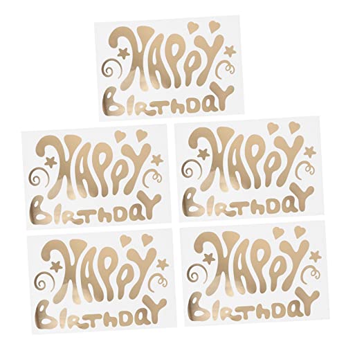 IMIKEYA 5 Stück Happy Birthday Aufkleber Happy Birthday Ballon Party Aufkleber Happy Birthday Autoaufkleber Geburtstagsparty Aufkleber Selbstklebende Geburtstagsaufkleber von IMIKEYA