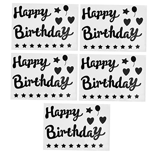 IMIKEYA 5 Stücke Selbst-Adhesive Aufkleber Glücklich Geburtstag Dekorative Decals Für Party Dekorationen von IMIKEYA