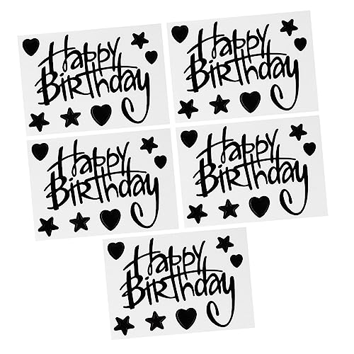 IMIKEYA 5 Stück Happy Birthday Aufkleber Luftballons Aufkleber Für Kinderaufkleber Transparente Aufkleber Geburtstagsparty Aufkleber Aufkleber Party Requisiten Luftballon von IMIKEYA