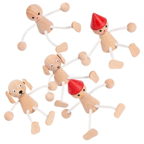 IMIKEYA 5 Stück Holzpuppen DIY Holzfiguren für Tischdeko Kreative Wohnaccessoires für Hochwertige Handgefertigte Holzfiguren für Micro Szenen und Bastelprojekte von IMIKEYA