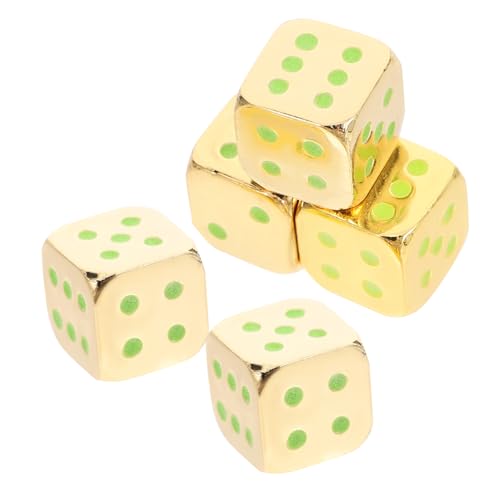 IMIKEYA 5 Stück Leuchtwürfel D6 Würfel Spielwürfel Rollenspiel Würfel Metall Brettspiel Würfel Spiel Requisiten Würfel Im Dunkeln Leuchtende Zahlenwürfel Requisiten Partyzubehör Goldene IMIKEYA 5 Stück Leuchtwürfel D6 Würfel Spielwürfel Rollenspiel Würfel Metall Brettspiel Würfel Spiel Requisiten Würfel Im Dunkeln Leuchtende Zahlenwürfel Requisiten Partyzubehör Goldene von IMIKEYA