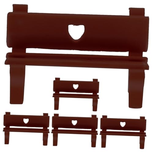 IMIKEYA 5 Stück Mini Bank Modell Puppenhaus Miniaturbank Winzige Bänke Kleines Bankmodell Miniaturbank Ornament Miniaturstuhl Mini Stuhl Mini Bank Puppenhausstühle Garten von IMIKEYA