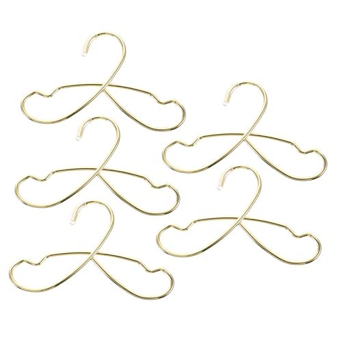 IMIKEYA 5 Stück Puppenbügel Mädchen Puppen Hängende Puppenhalter Puppenzubehör Kleiderbügel Miniatur Kleiderbügel Mini Kleiderbügel Puppenhaus Kleiderbügel Kleiderbügel Goldenes Eisen von IMIKEYA