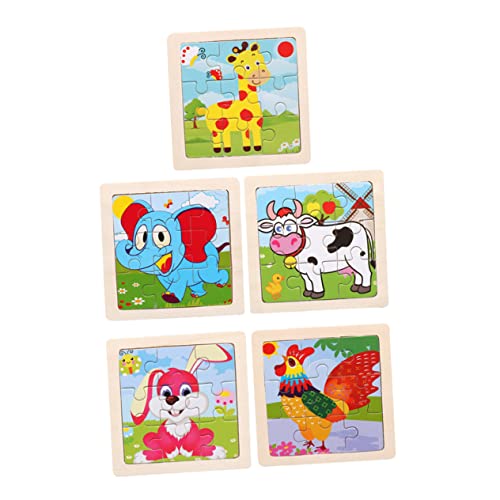 IMIKEYA 5 Stück Puzzle- Aus Holz Lustiges Puzzlespielzeug Pädagogisches Hölzern IMIKEYA 5 Stück Puzzle- Aus Holz Lustiges Puzzlespielzeug Pädagogisches Hölzern von IMIKEYA