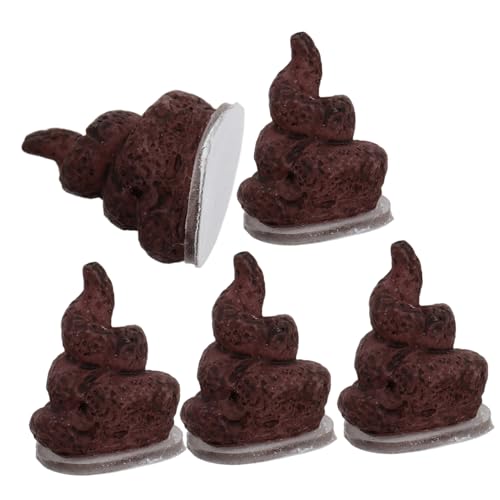 IMIKEYA 5 Stück Simulation Poop Gefälschte Poop-Spiel Gefälschter KOT Spielzeugkacke Kotspielzeug Light Brown Harz von IMIKEYA