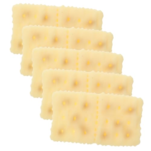 IMIKEYA 5 Stück Soda-Cracker-Modell Schokoladenspielzeug Simulation Schokolade Weiße Schokolade Weiße Schmelzende Schokolade Schokoladenblock Vorgibt Schokoladenmodell Harz von IMIKEYA