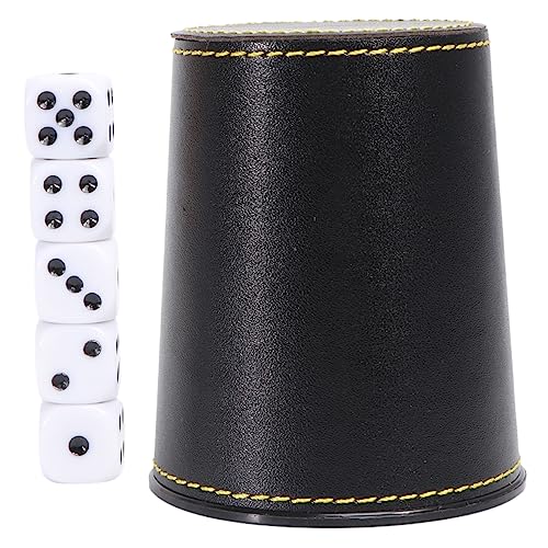 IMIKEYA 5 Stück Stille Würfelbecher Container Form sterben Bar Spiel Würfelbecher Schwarz von IMIKEYA