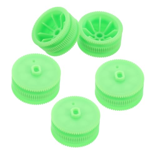 IMIKEYA 5 Stück Stützräder für Panzer Spielzeugautos mit Rädern Reifen für Spielzeugautos kleine Räder für Projekte RC-Reifen Reifen Radspielzeug Bastelräder Plastik Light Green von IMIKEYA