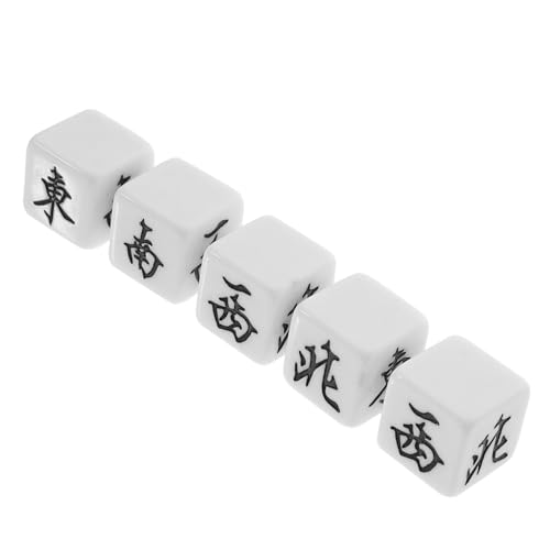 IMIKEYA 5 Stück Südost- und Nordwestwürfel Mahjong-Würfel Richtung Winde nur Spielwürfel kleine Würfel Brettspiele Würfel polyedrische Würfel Mahjongg-Zubehör Acryl von IMIKEYA
