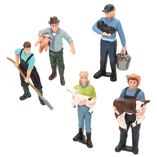 IMIKEYA 5 Stücke Miniatur Figuren Satz Lebendige Landarbeiter Modelle für Sandtisch Zubehör Verarbeitung Robuste und Langlebige Spielzeug Figuren für Kinder von IMIKEYA