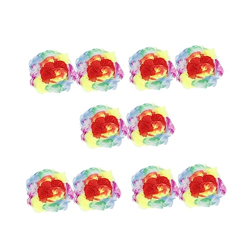 IMIKEYA 5 Stück Teiliges Hawaiian Hibiskus Blüten Bikini Oberteil Kostümzubehör für Sommerfeste Strand und Dschungelpartys Verstellbare Bunte Hibiskusblüten Deko von IMIKEYA