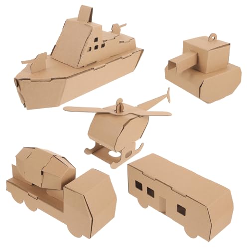 IMIKEYA 5 Stück Teiliges Papiermodell Puzzle Autos und Hubschrauber zum Zusammenbauen Kreative DIY Bastelidee für Vorschulalter Jahre IMIKEYA 5 Stück Teiliges Papiermodell Puzzle Autos und Hubschrauber zum Zusammenbauen Kreative DIY Bastelidee für Vorschulalter Jahre von IMIKEYA