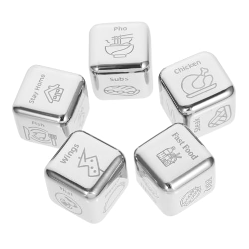 IMIKEYA 5 Stück Veränderliche Musterwürfel Wahlwürfel Zum Abendessen Datum Würfelspielzeug Brettspielwürfel Essensentscheidungswürfel Lebensmittelentscheidung Rostfreier Stahl Silber IMIKEYA 5 Stück Veränderliche Musterwürfel Wahlwürfel Zum Abendessen Datum Würfelspielzeug Brettspielwürfel Essensentscheidungswürfel Lebensmittelentscheidung Rostfreier Stahl Silber von IMIKEYA