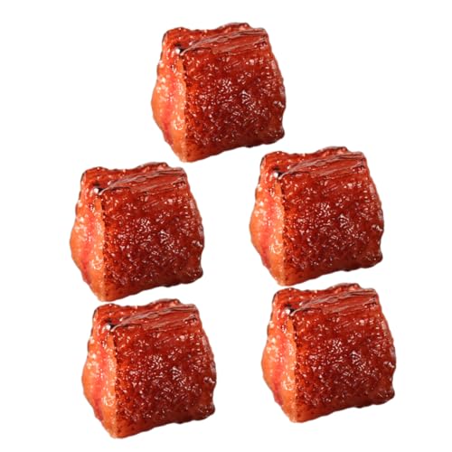 IMIKEYA Künstliches Gewürfeltes Rindfleisch Modell Simulationsrindfleisch für Küche Realistisches Kunstfleisch für Deko Rollenspiel Spielzeug Kunstlebensmittel für Restaurant und Buffet von IMIKEYA