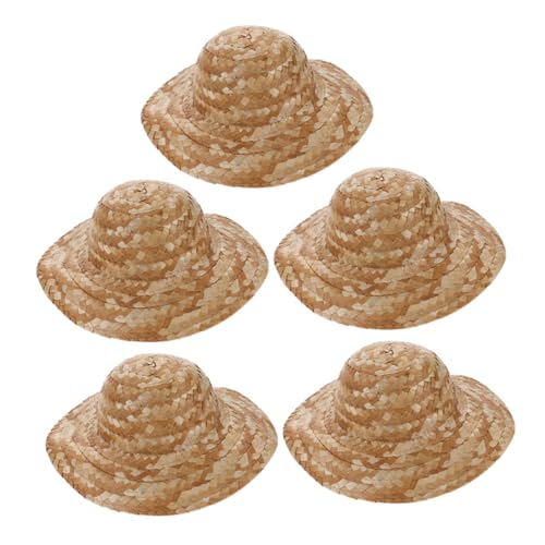 IMIKEYA 5 Stücke Zeichnung Miniatur Handwerk Kits Hüte Dekoration Schlüssel Crafting Sup Kleinkind Für Party Puppe Form DIY Malerei Hut von IMIKEYA