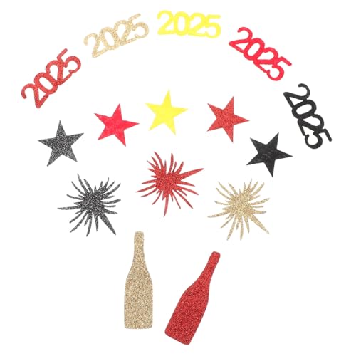 IMIKEYA 50 Stück 2025 Weihnachtsglitzer Zum Basteln Neujahrsparty Dekorationen Neujahrs Mittelstücke Filz Weihnachtsglitzer von IMIKEYA