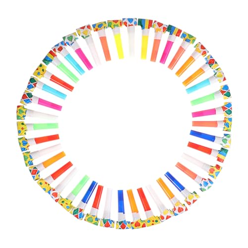 IMIKEYA Lustiges Party-gebläse-spielzeug-set 50 Stück Geräuschmacher Hörner Für Kinder Helle Muster von IMIKEYA