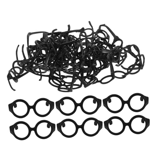 IMIKEYA 50 Stück Brille zum Anziehen der Puppe Kind unser Mädchen Kreis Gläser lustige Brillendekore Mini-Puppenbrillen-Requisiten Minipuppenbrille Plastik Black IMIKEYA 50 Stück Brille zum Anziehen der Puppe Kind unser Mädchen Kreis Gläser lustige Brillendekore Mini-Puppenbrillen-Requisiten Minipuppenbrille Plastik Black von IMIKEYA