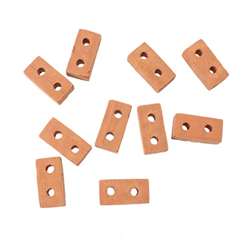 IMIKEYA 50 Stück DIY Mini Ziegelsteine Rote Backsteine für Sandkasten Modellbau Struktur Kreative Architektur und Landschaftsmodelle für DIY Enthusiasten Alters von IMIKEYA