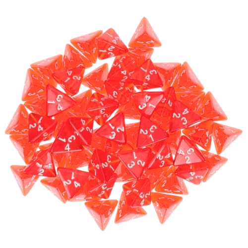 IMIKEYA 50 Stück Facettierte Würfel Rollenspielwürfel Gaming Würfel Klassenzimmer Würfel Spielwürfel Polyedrische Würfel Großwürfel Würfel Großwürfel Für Das Klassenzimmer Rotes von IMIKEYA