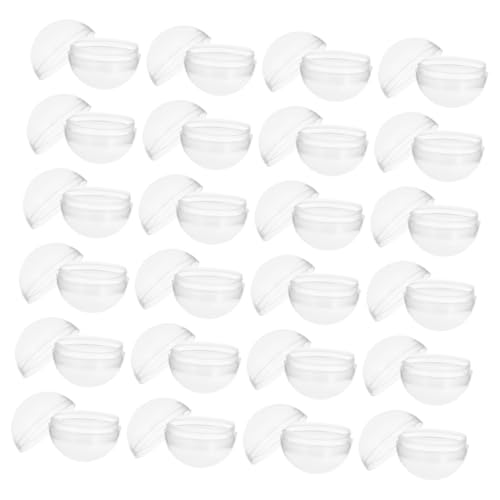IMIKEYA 50 Stück Gacha-Schale Kapseln für Münzhalter Minature Muscheln Handwerk Leere klare runde Kapseln zur Osterparty Kapseln Plastik Transparent von IMIKEYA