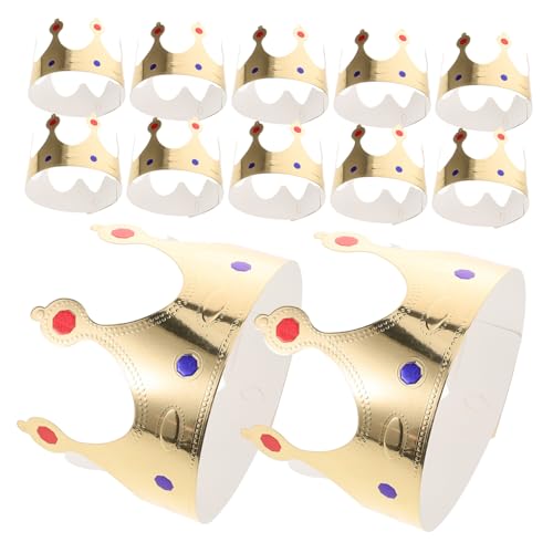 IMIKEYA 50 Stück Geburtstagskronenhut Deko Kinderkrone Goldene Kronen Geburtstagskronen Für Prinzessin Prinz Kronen Alles Zum Geburtstag Krone Goldkronen Für Papier von IMIKEYA