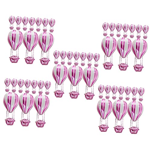 IMIKEYA 50 Stück Heißluftballon Hochzeitsballons Babyballons Hochzeitsdekorationen Für Die Zeremonie Geburtstagsballon Weihnachtsschmuck Partydekoration Rosa 4d Aluminiumfolie Heliumtank von IMIKEYA