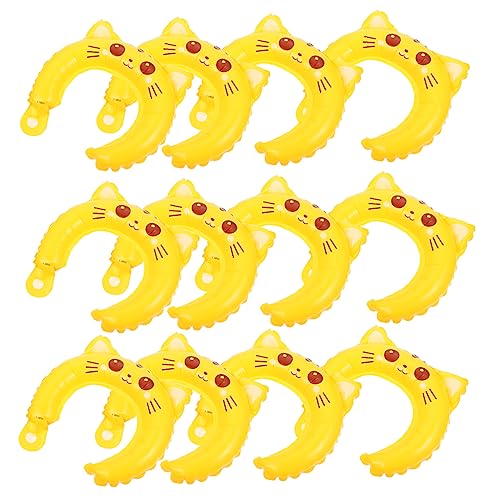 IMIKEYA 50 Stück Kinderballons Tierstirnband Ballon tierisches aufblasbares Haarband Stirnbandballon Cartoon-Tier-Partydekorationen Ballon-Stirnband Aluminiumfolie Yellow von IMIKEYA