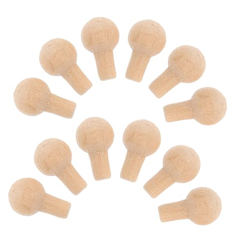 IMIKEYA 50 Stück Miniatur Griffe Für Puppenhäuser Türknöpfe Puppenhaus Türgriffe Holz Khaki von IMIKEYA