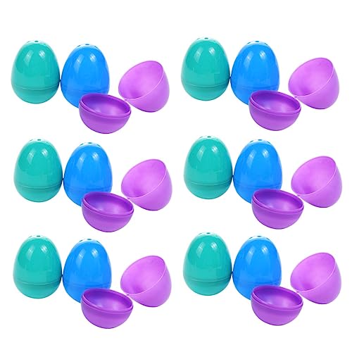 IMIKEYA 50 Stück Ostereier Spielzeugeier leer Frohe Ostern Verzierung für gefälscht fillable easter eggs plastikkiste 0stergeschenke plastikdosen kreative Osterdeko eiförmige Geschenkboxen von IMIKEYA