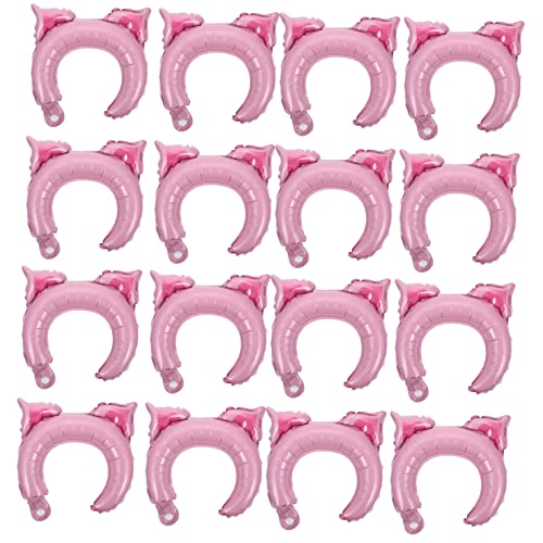 IMIKEYA 50 Stück Rosa Schweinstirnbandkugel Tiere Party Tierstirnband Ballon Cartoon-Tierballons für Ballon Tierstirnband für Haarreifen für Tierohren Stirnbandballon Aluminiumfolie von IMIKEYA