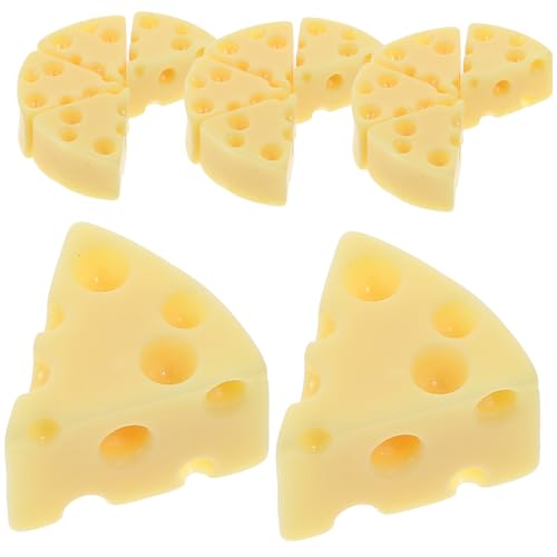 IMIKEYA 50 Stück Simulationskäsemodell Miniatur Lebensmittel Künstlicher Käse Lebendiges Käsemodell Käsemodelle Käsedekoration Käse Requisite Heimdekore Käsemodell Ornament Gelbes Harz von IMIKEYA