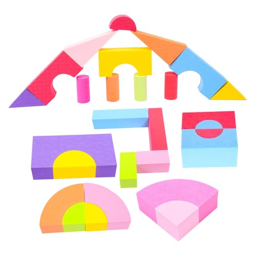 IMIKEYA 50 Stück Weicher Block Lernblockspielzeug Stapelbares Für Kleinkinder Schaumstoffblöcke Für Weiche Blöcke Für Kleinkinder Bausteine Colorful Eva von IMIKEYA
