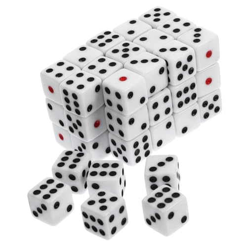 IMIKEYA 50 Stück Würfel -Brettspielzubehör Spielwürfel Requisiten Partywürfel Unterhaltung stirbt Würfel tragbar Würfel-Layouts Zahlenwürfel Spieleprop Acryl Weiß IMIKEYA 50 Stück Würfel -Brettspielzubehör Spielwürfel Requisiten Partywürfel Unterhaltung stirbt Würfel tragbar Würfel-Layouts Zahlenwürfel Spieleprop Acryl Weiß von IMIKEYA