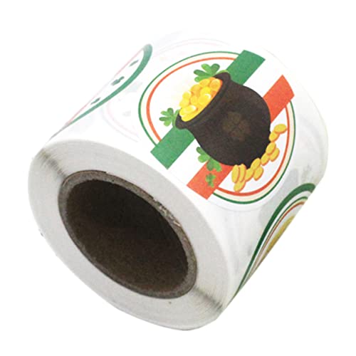 IMIKEYA 500 Stück 1 Rolle Siegeletikett St. Patricks Day Siegelaufkleber Abdichtende Aufkleber Festival-Aufkleber Siegelaufkleber Für Die Verpackung von IMIKEYA