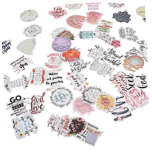 IMIKEYA 50Stücke Jesus Christliche Aufkleber wasserdichte Cartoon Sticker Für Laptop Wasserflasche Und Scrapbooking Dekoration Für Jugendliche Und Erwachsene von IMIKEYA