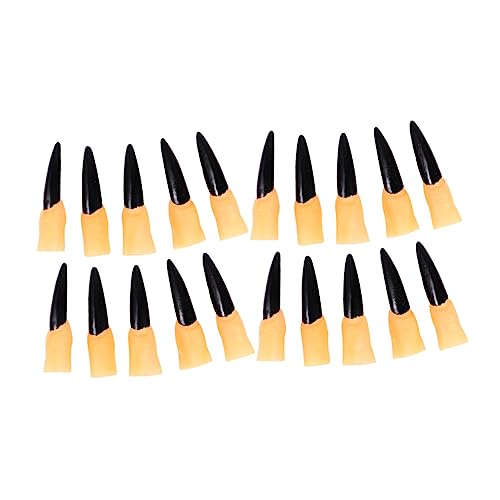 IMIKEYA 50Stücke Zombie Finger Nägel Für Halloween Cosplay Requisiten Schwarz Langlebig Und Bequem Für Kostümpartys Und Karnevale Gruseliges Design Für Unheimliche Auftritte von IMIKEYA