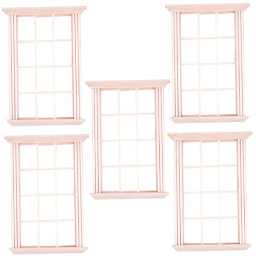 IMIKEYA 5Stücke Fensterrahmen Für Puppenhäuser Dekorationselemente Für Mini Häuser DIY Puppenhaus Zubehör Für Kreative Mini Deko Projekte von IMIKEYA
