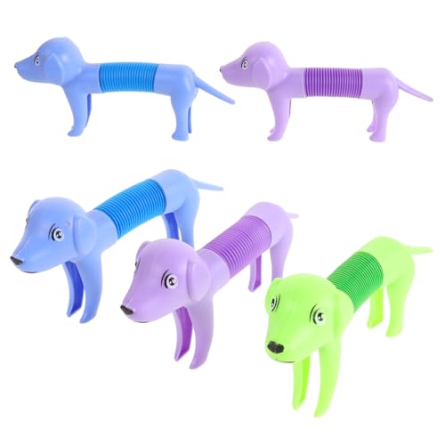 IMIKEYA 5Stücke Pop Röhren Hundespielzeug Teleskopisches Interaktives Für Welpen Und Dehnrohre Für Stressabbau Und Spielspaß Flexibles Pop Tube von IMIKEYA