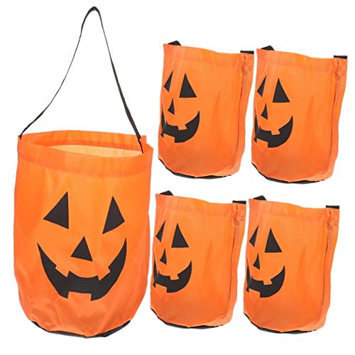 IMIKEYA 5Stücke Teiliges Halloween Geschenktüten Kreative Kürbisbeutel für Süßigkeiten Wiederverwendbare Taschen Halloween Partys von IMIKEYA