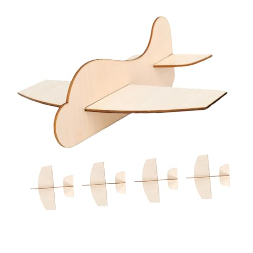 IMIKEYA 5stücke Holzflugzeuge Zum Basteln Für DIY Malset Für Kreative Projekte Leere Holzmodelle Zum Bemalen Spielzeug Für Kunst Und Handwerk von IMIKEYA